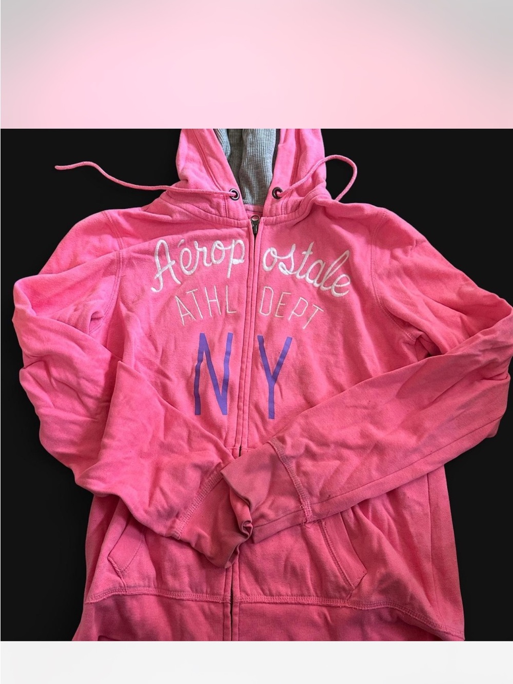 Vintage Y2K Pink Aeropostale zip up hoodie